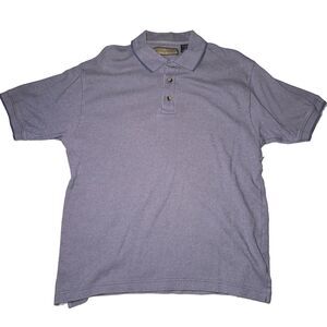 Naturalife Men’s M Gray Solid Knit Polo Shirt Short Sleeve Collared Button